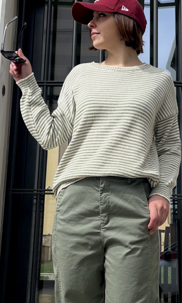 PULL AMELIA  RIGHE 100% COTONE